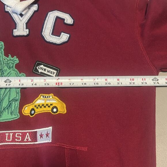 Fashion Touch by K. Limited Edition Maroon NYC Love Hoodie Women's Size Large !! - Picture 5 of 8